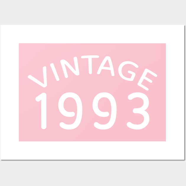 Vintage 1993 text design birthday tshirt tee clothing stickers Wall Art by ABcreative